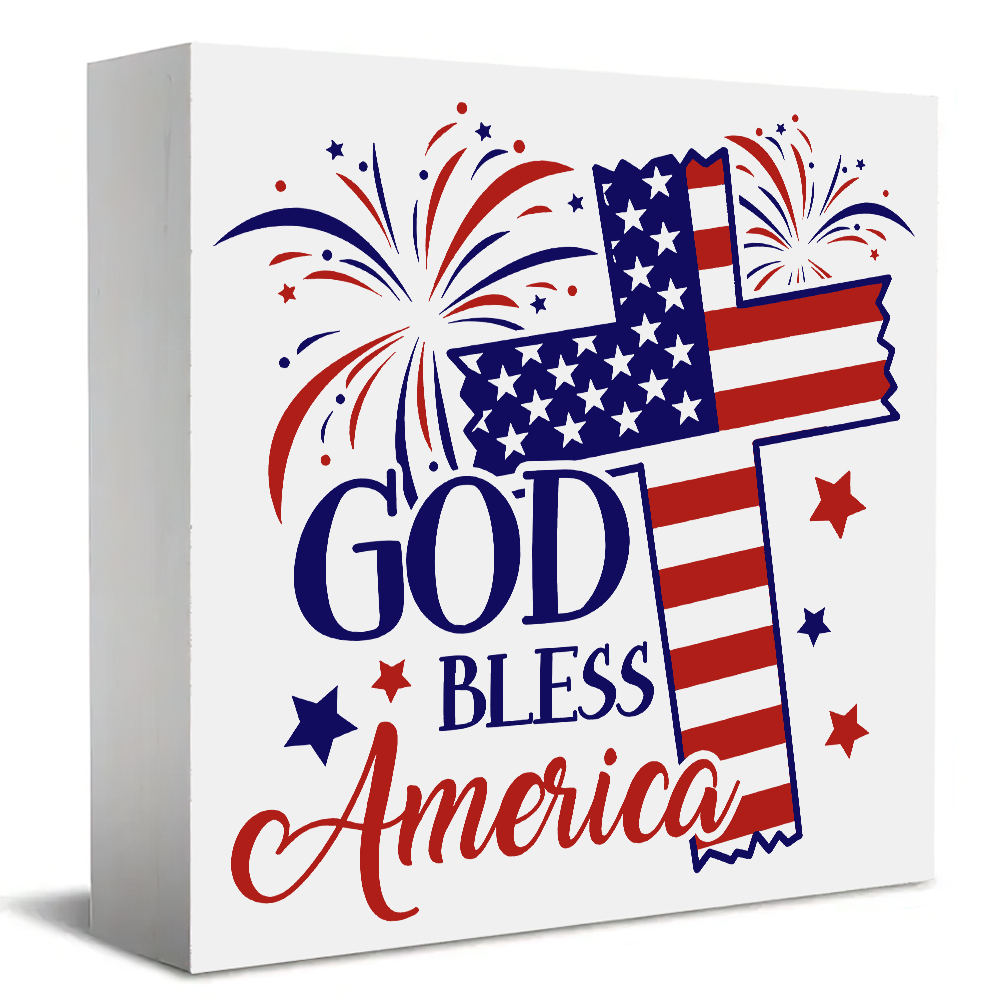 Art And Craft Independence Day - Panneau de table en bois «