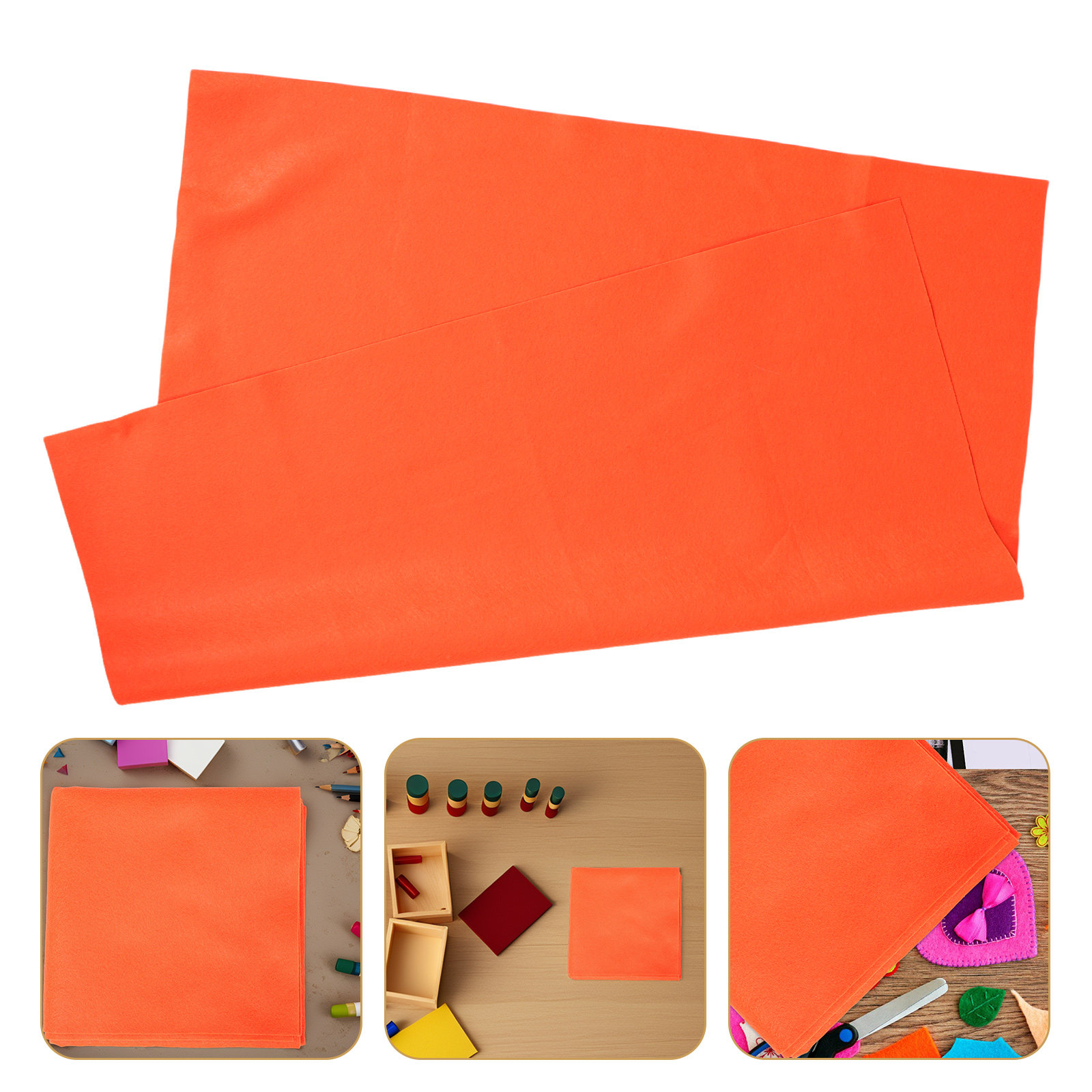 Art Craft Class - Feuilles de feutre orange, douces, flexibles