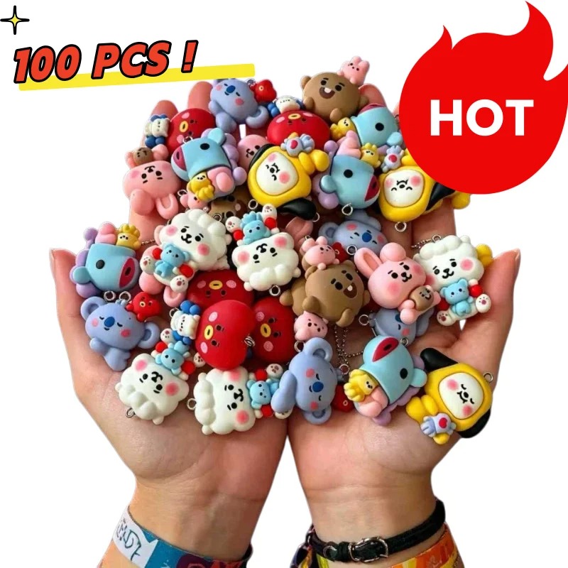 Art Craft Resin - Breloques en résine BT21, 7 pièces,