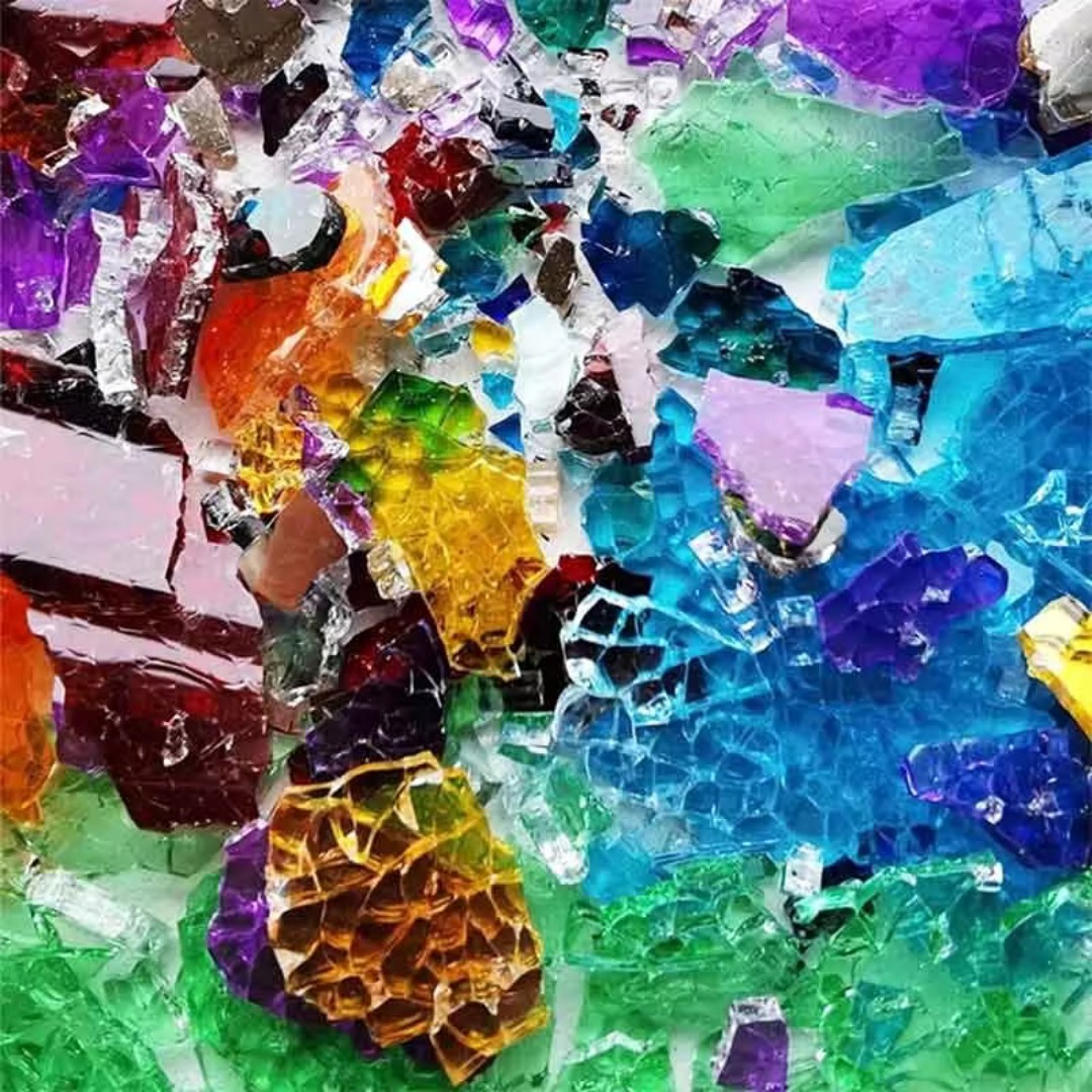 Art Craft Mirror - 50/100g de mosaïque en verre multicolore