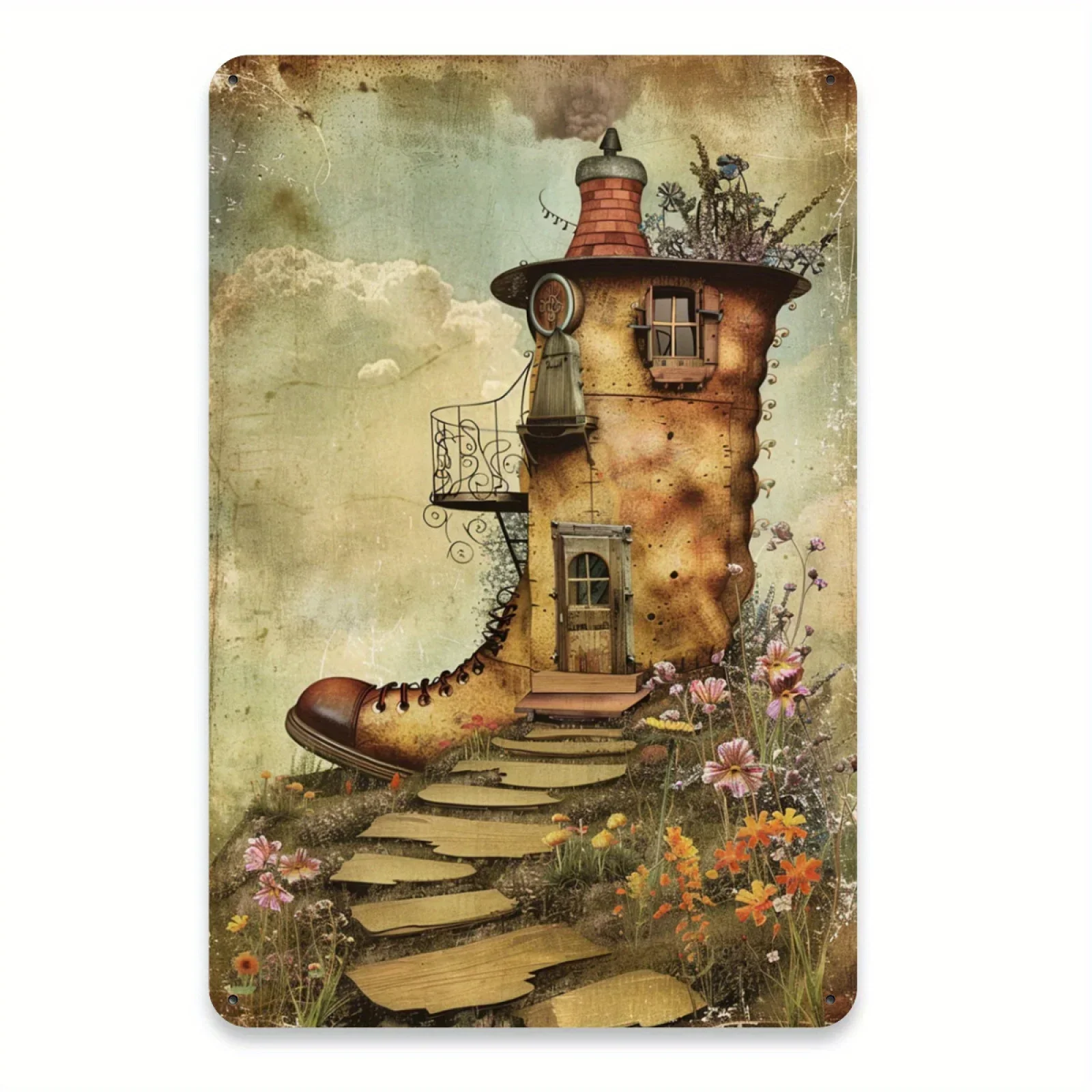 1 panneau métallique vintage,  - Art Craft Cafe avis et prix