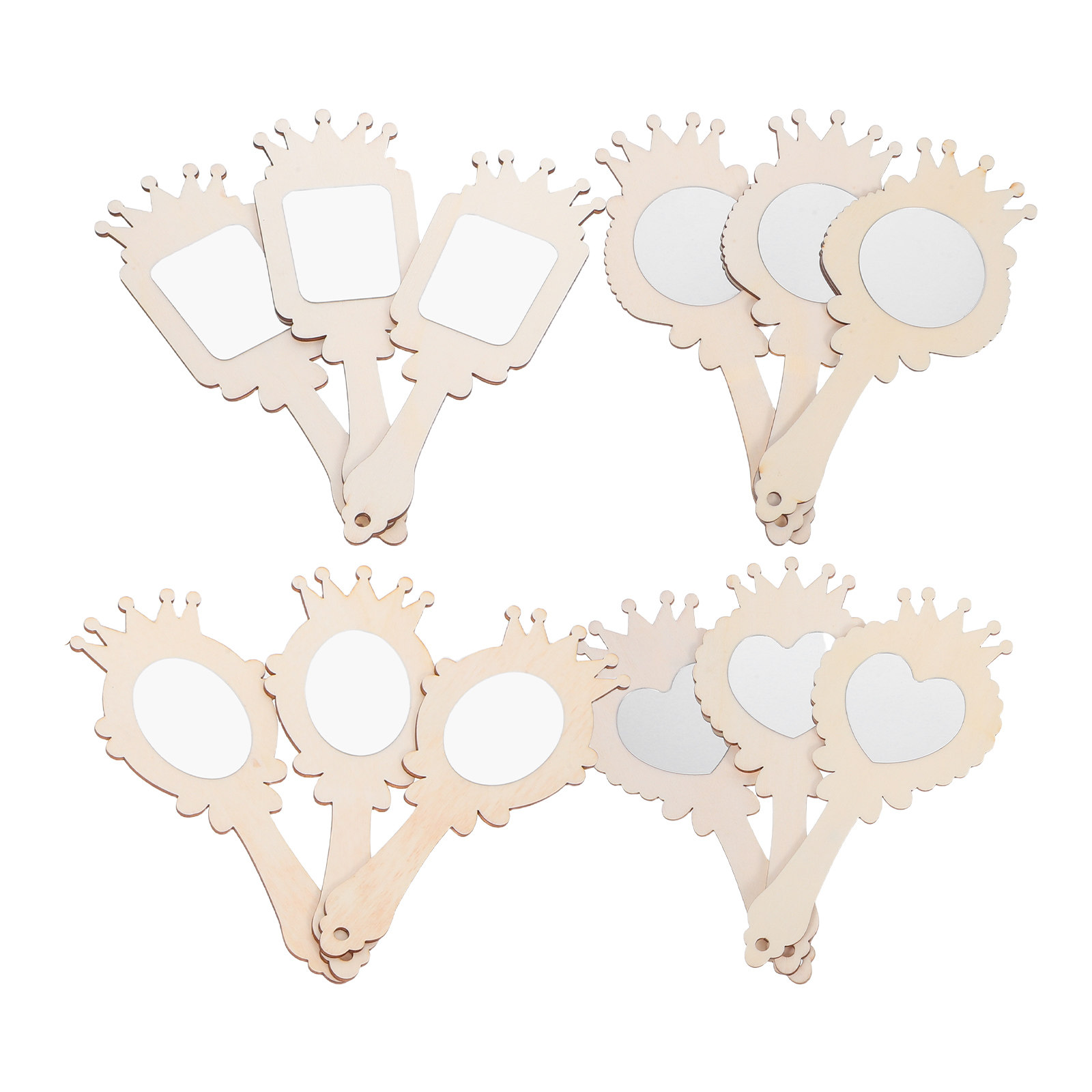12 miroirs en bois vierges pou - Art Craft Mirror avis et prix