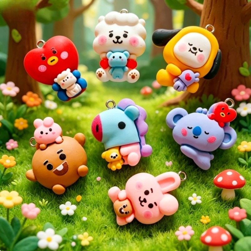 Breloques en résine BT21, 7 pi - Art Craft Resin avis et prix