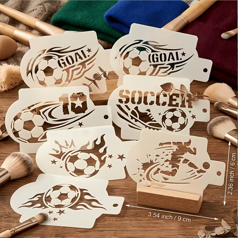Lot de 6 pochoirs de football  - Silk Screen Printing avis et prix